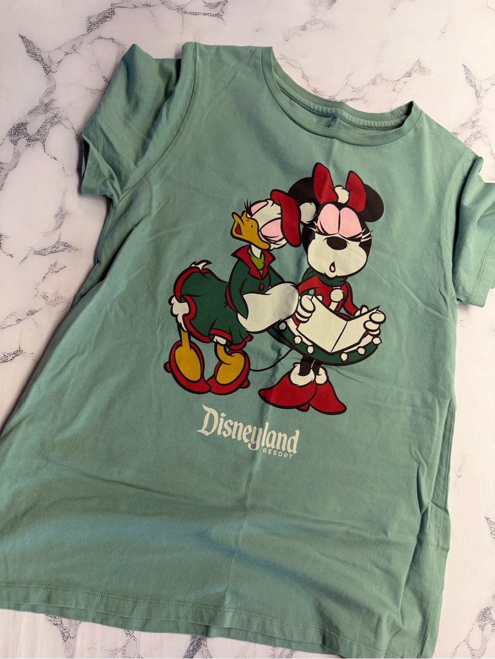 Disneyland Resort Mint Green Minnie & Daisy Short Sleeve Graphic Tee